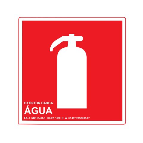 Placa E5-1 — Extintor Água
