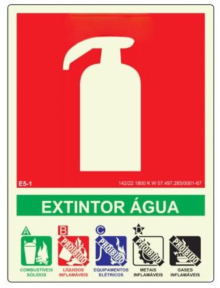 Placa E5-A — Legenda Água