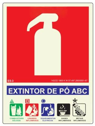 Placa E5-C — Legenda Pó ABC