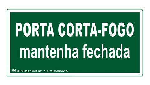 Placa M4 — Porta corta-fogo