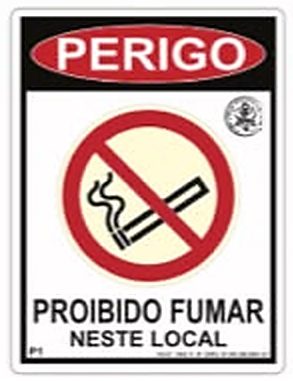 Placa P1 — Proibido fumar